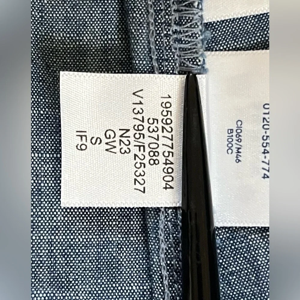 NWT- Land’s End Women’s Chambray Polo Dress with Pockets - Denim color - S - Picture 10 of 10